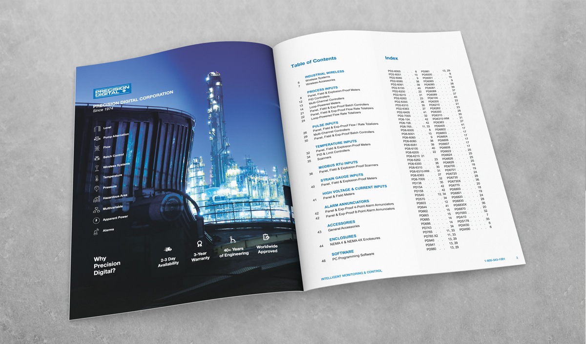 Table of Contents and Branding Page Layout